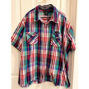 Kani Gold Y2K Plaid Button Shirt Men’s 3X